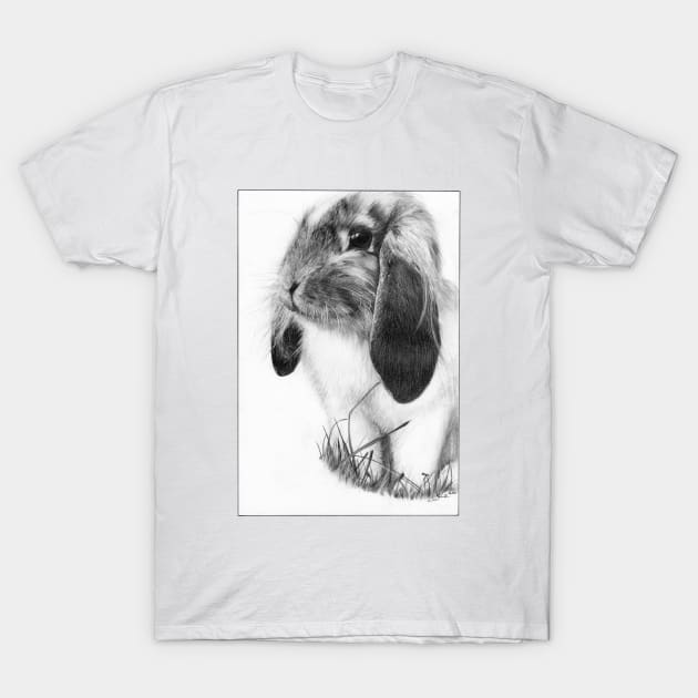 Bunny rabbit Drawing T-Shirt by paintthemoment